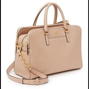 Tory Burch Georgia Pebbled Small Satchel